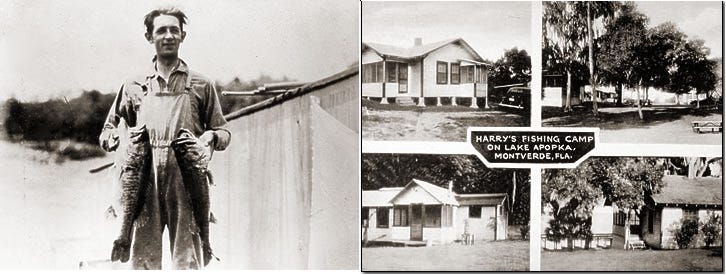 Lake Apopka in the 1930s showing clear waters and fishing activity